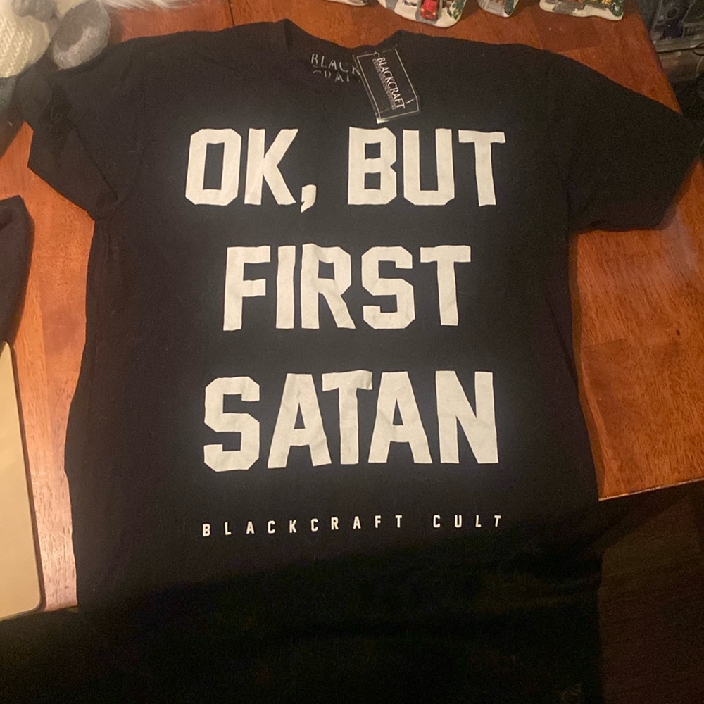 Blackcraft cult m/l tee shirt okay but first satan